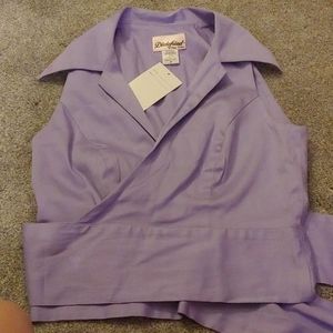 Pinup couture wonderful wrap top in purple